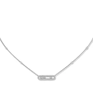 0.32ctw White Gold Diamond Pavé Necklace