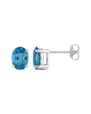 14K 3.20 ct. tw. London Blue Topaz Studs