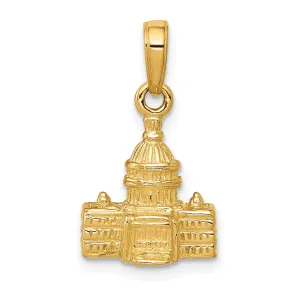 14k Yellow Gold Washington D.C. Capital Pendant