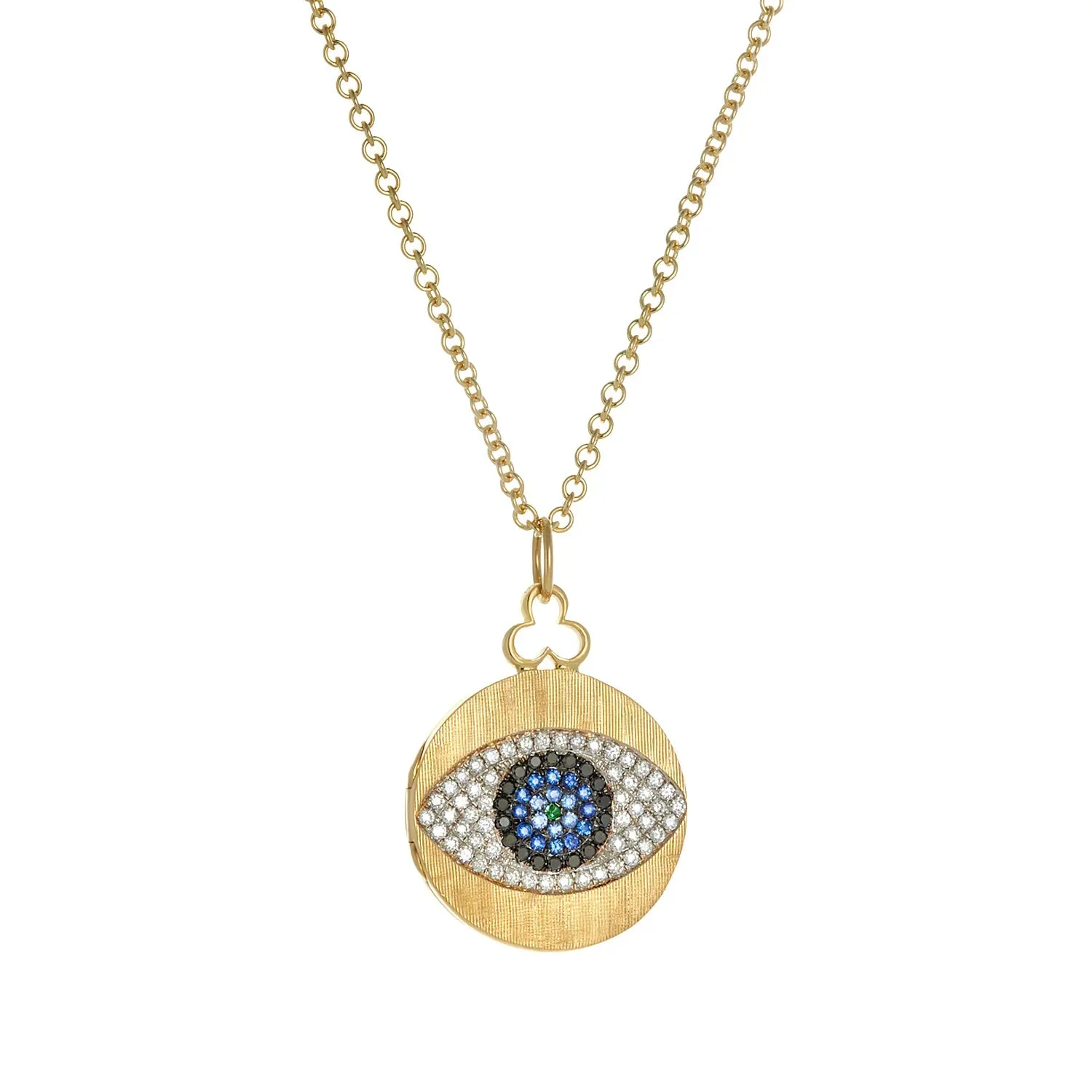 18KY Evil Eye Locket