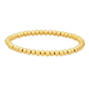 4 MM STRETCH BRACELET, GOLD