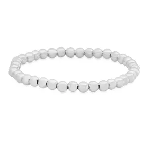 5 MM  STRETCH BRACELET, SILVER