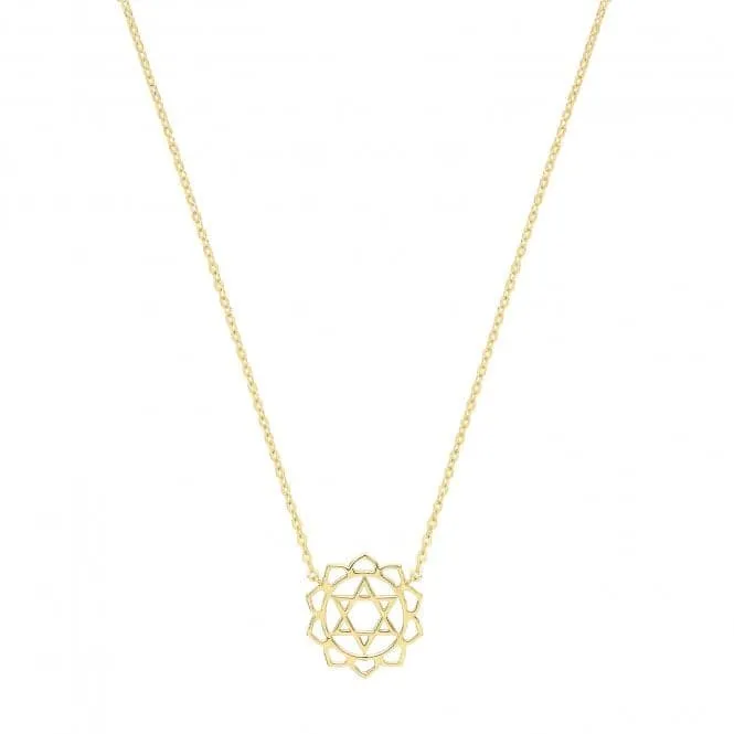 9ct Yellow Gold Mandala Necklet NK396