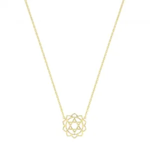 9ct Yellow Gold Mandala Necklet NK396