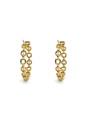 A & Furst Gaia 18KYG Chain Link Hoop Earrings