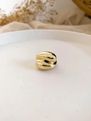 Adjustable Minimalist Gold Plated Geometric Ring