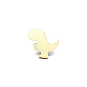 Adorable T-Rex Wooden Brooch Pin