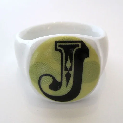 Alphabet Ceramic Napkin Rings