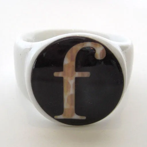 Alphabet Ceramic Napkin Rings