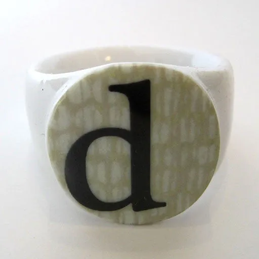 Alphabet Ceramic Napkin Rings