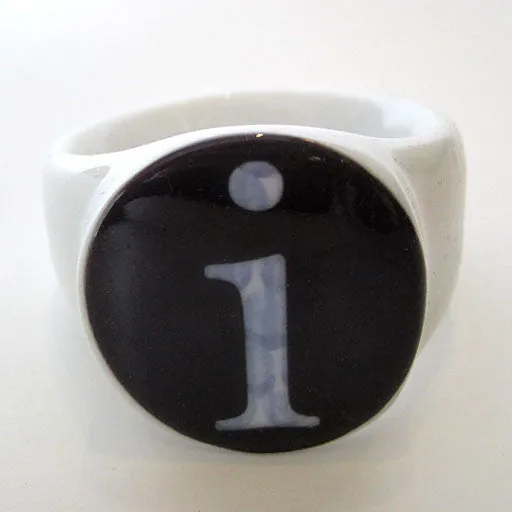 Alphabet Ceramic Napkin Rings