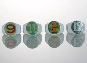 Alphabet Ceramic Napkin Rings