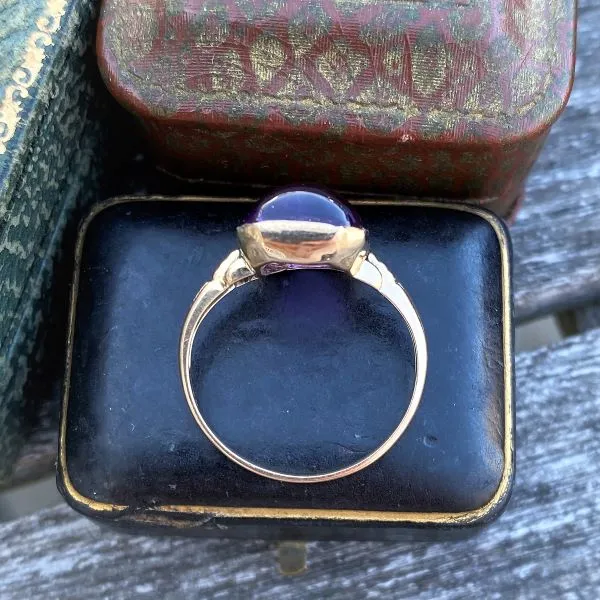 Antique Sugarloaf Amethyst Ring