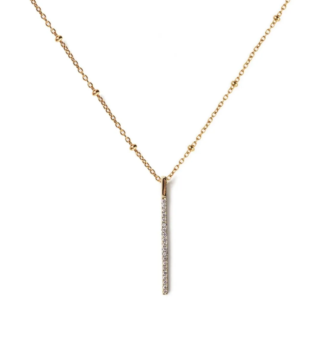 Bar Bead Chain Necklace