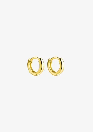 Basic 10 Hoop Earrings Gold