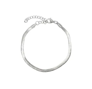 BECCA SILVER SNAKE CHAIN BRACELET