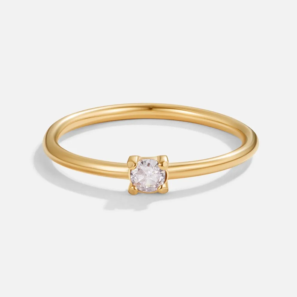 Birthstone 18K Gold Rings