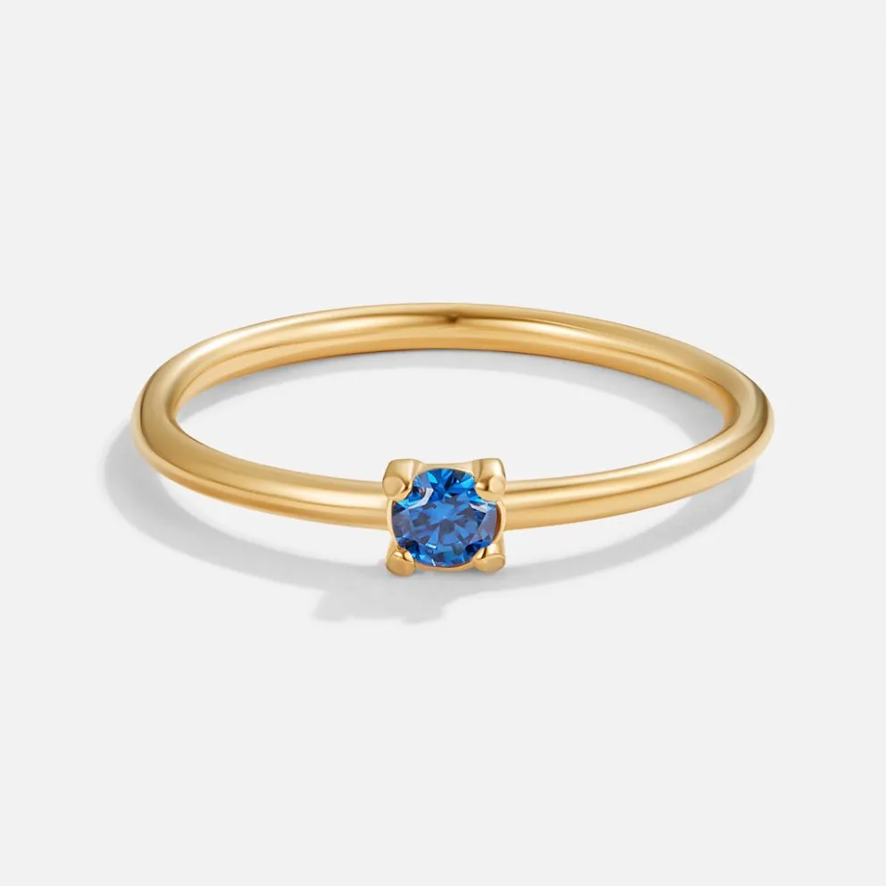 Birthstone 18K Gold Rings