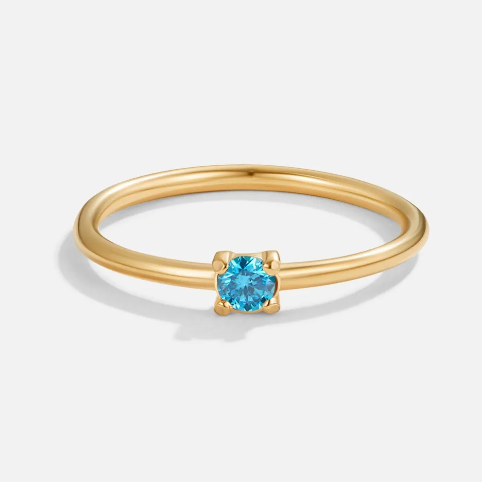 Birthstone 18K Gold Rings