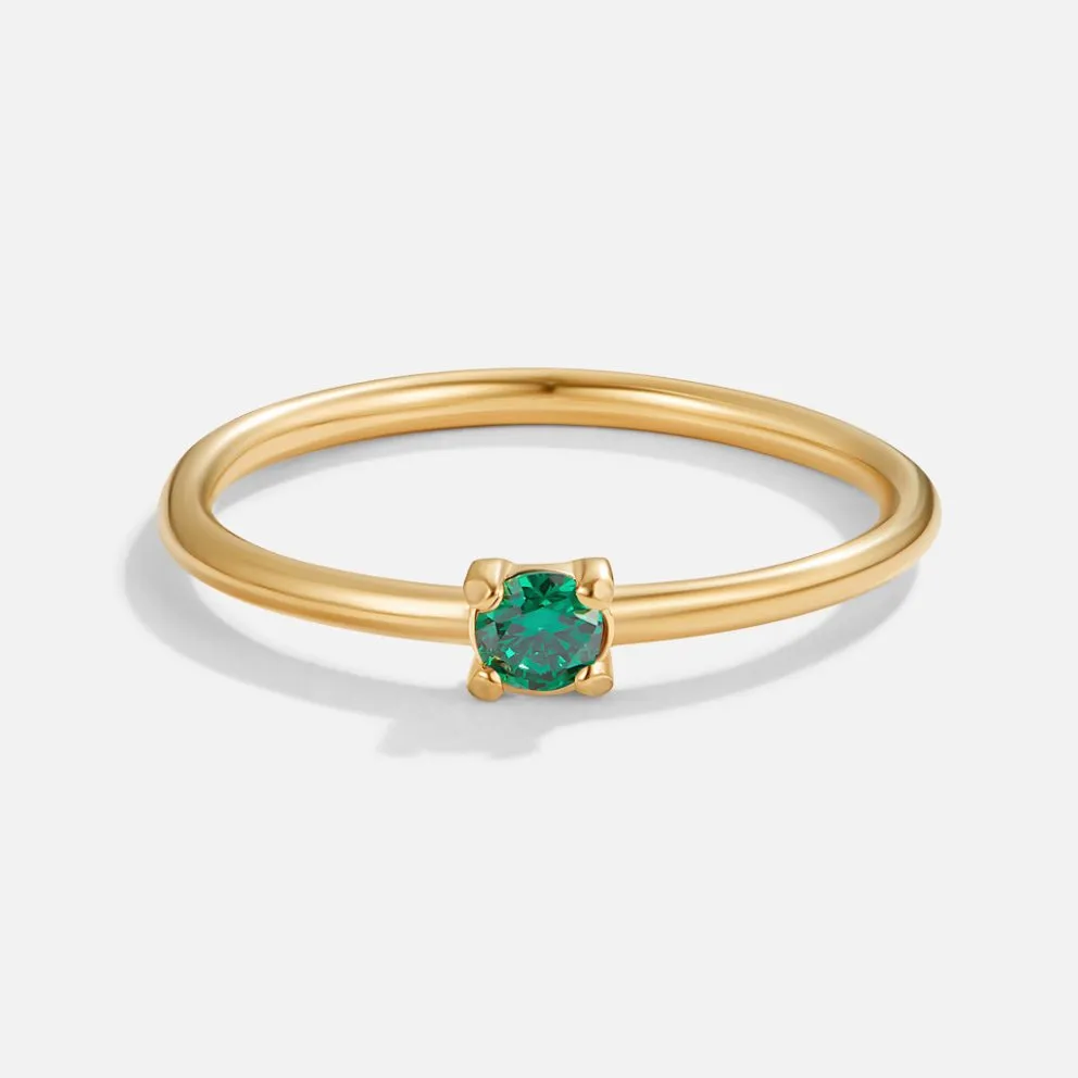 Birthstone 18K Gold Rings