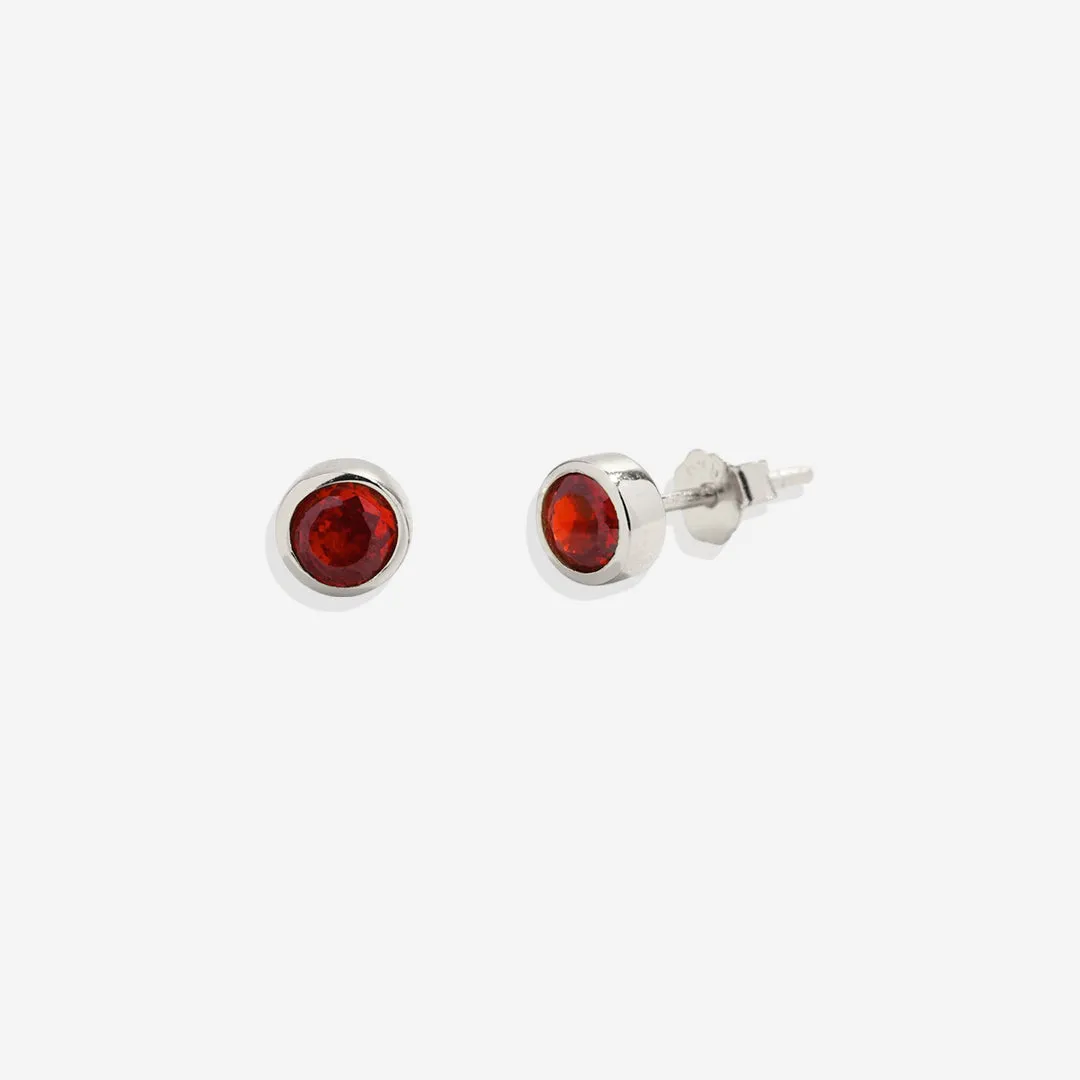 Birthstone Bezel Studs