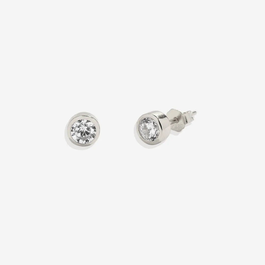 Birthstone Bezel Studs