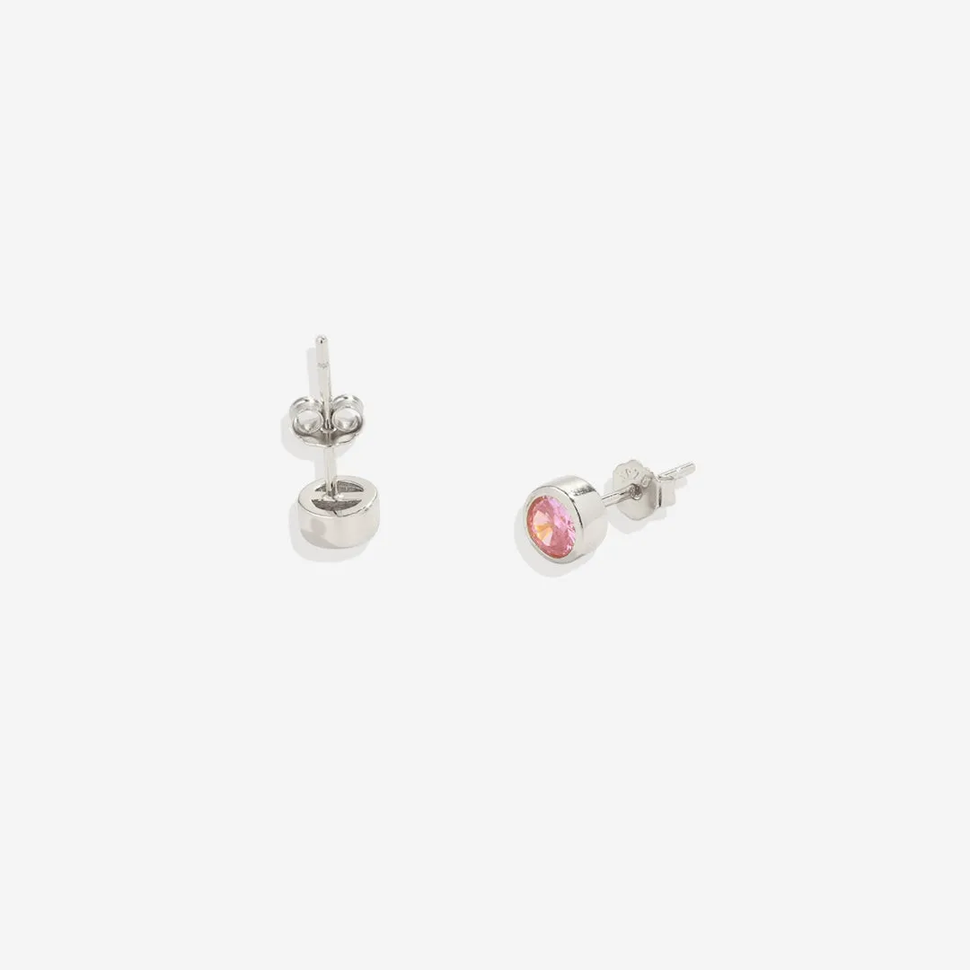 Birthstone Bezel Studs