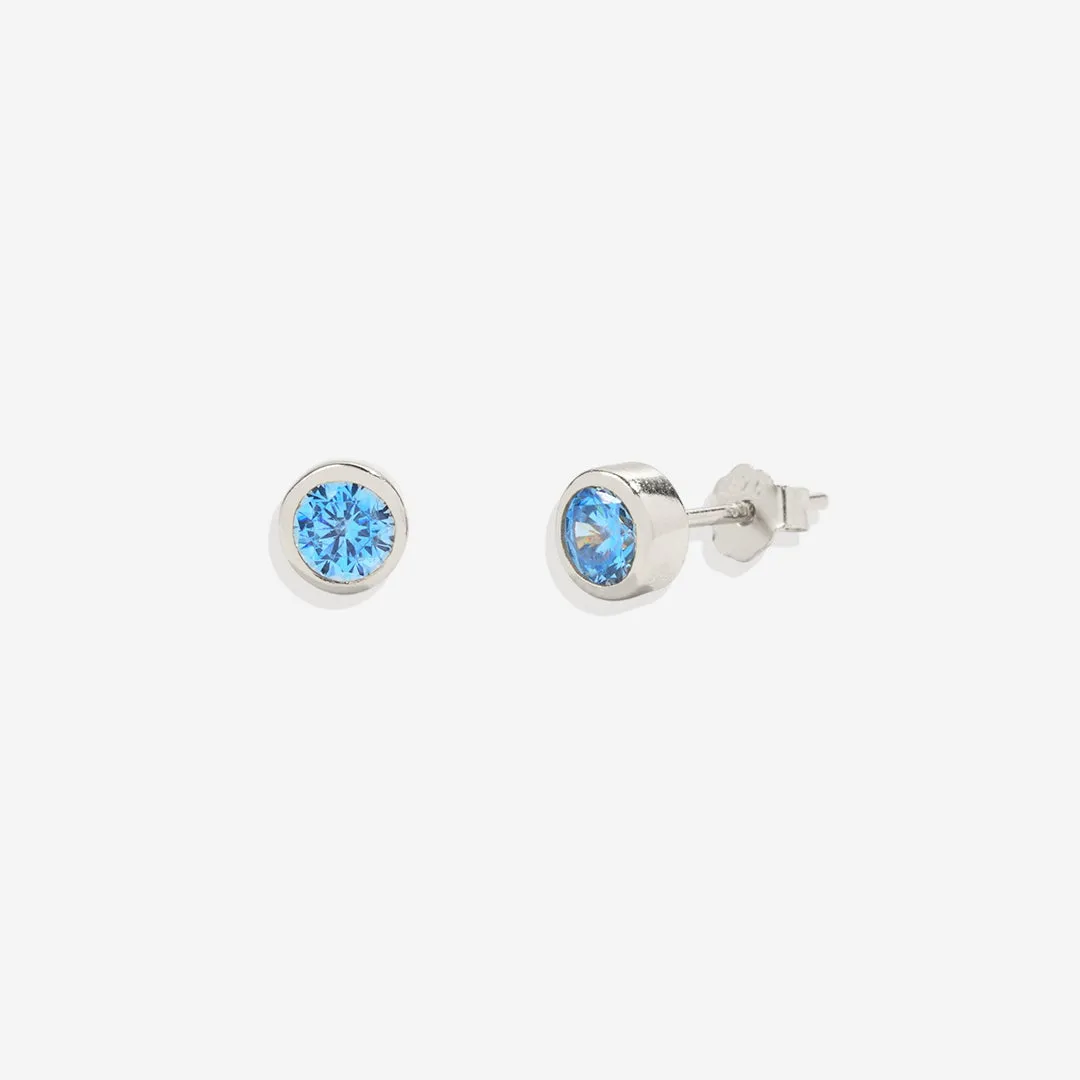 Birthstone Bezel Studs