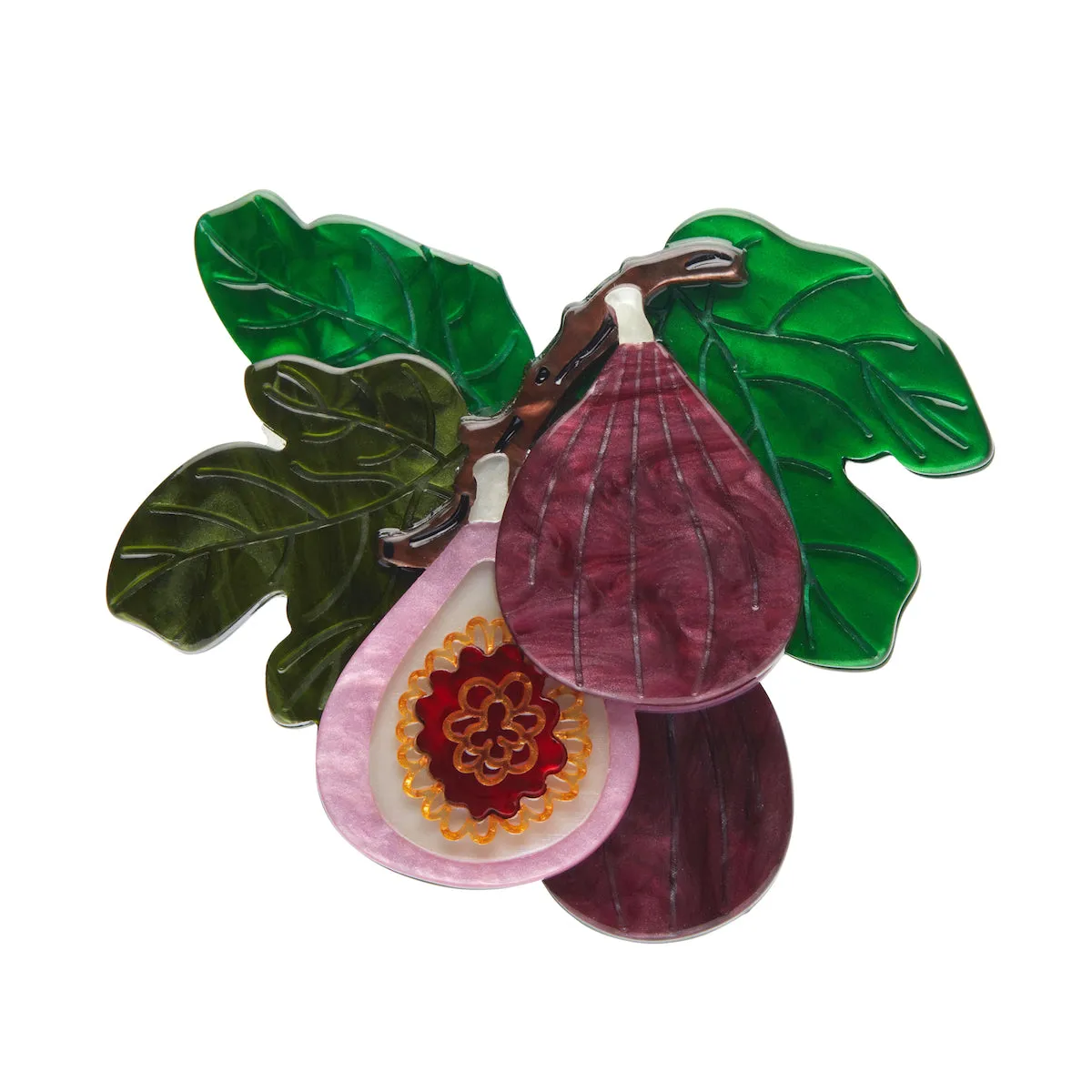 Botanical Fruit Collection Fig Monday Brooch