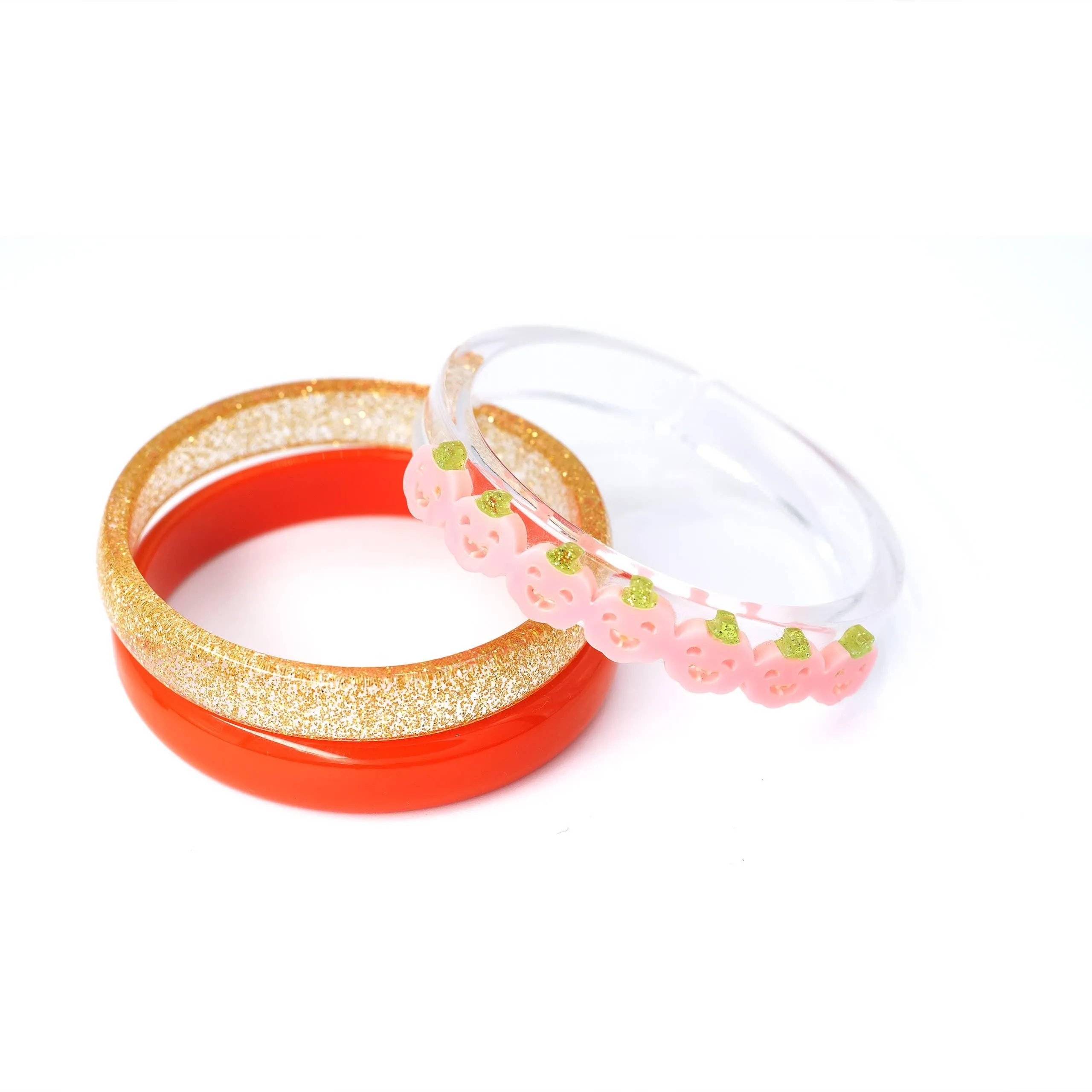 Bracelets | Multi Pumpkin Pink Bangle Set| Lilies and Roses NY