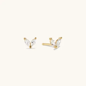 Cherish Wings Stud Earring in Gold