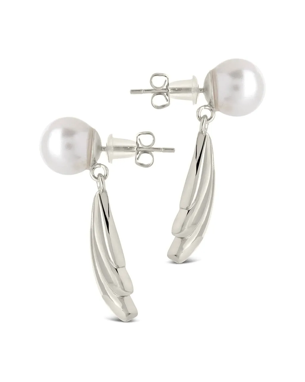 Chérie Pearl Shell Drop Stud Earrings