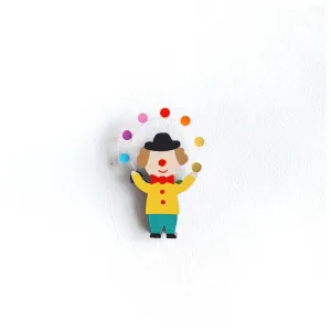 Clown Juggler Brooch