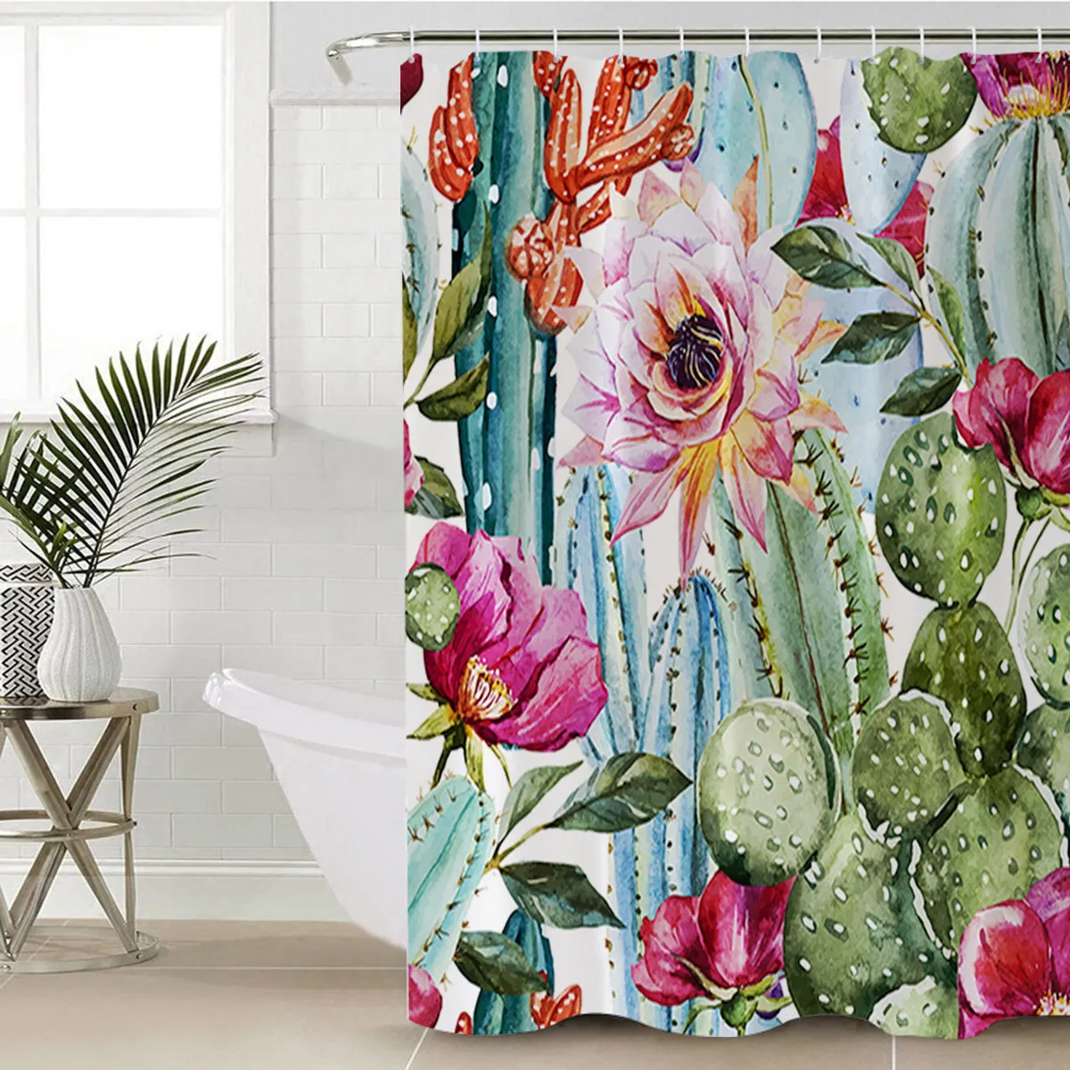 Colorful Cacti Shower Curtain