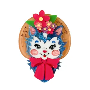 Cottagecore Kitty Brooch by Lipstick & Chrome