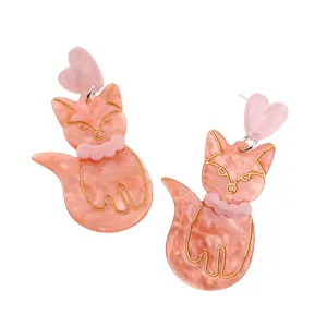 Cotton Candy Kitty Earrings