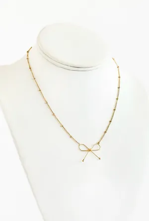 Dainty Knot Bow Necklace