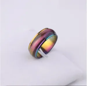 Fashion Men Women Rainbow Colorful Ring Titanium Steel Wedding Band Ring Width 4mm Size 5-13 Gift Free shopping