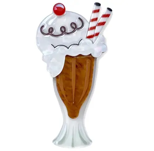 Float On Root Beer Float Brooch by Lipstick & Chrome