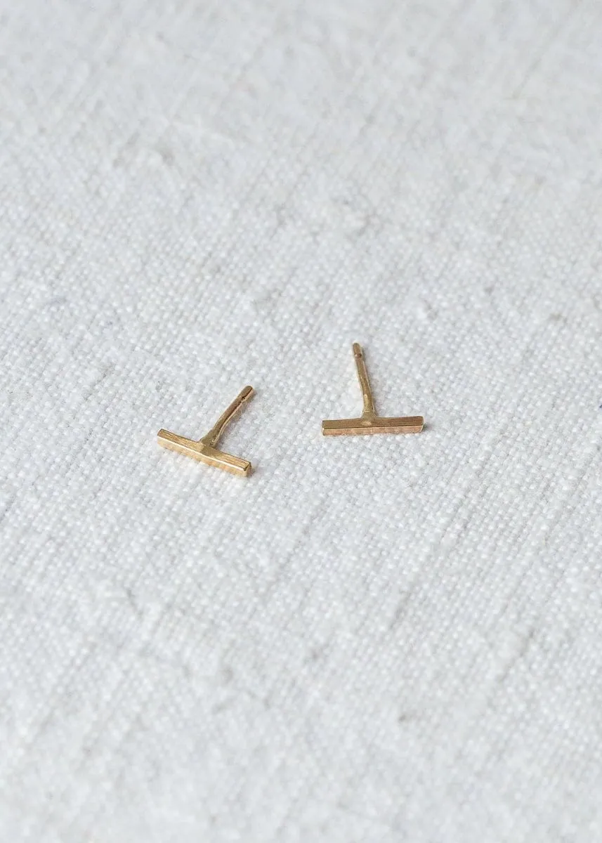 Gold Bar Studs - Small