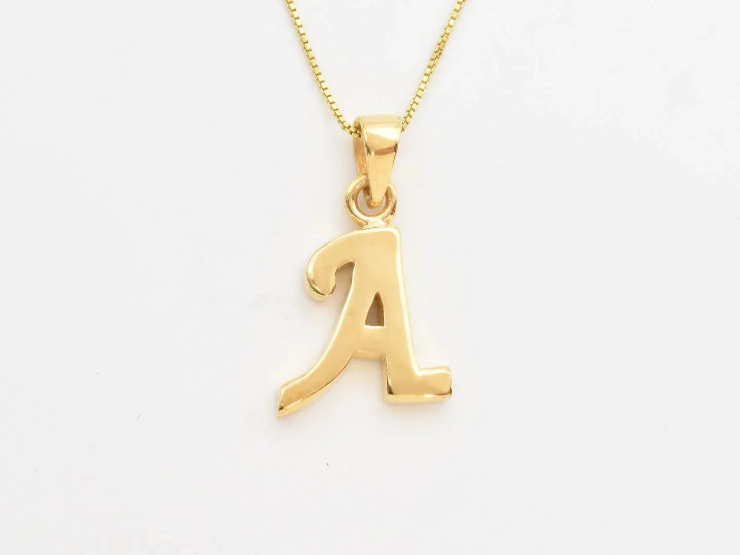 Gold Letter Pendant - Initial Letter Charm - Personalized Letter Necklace