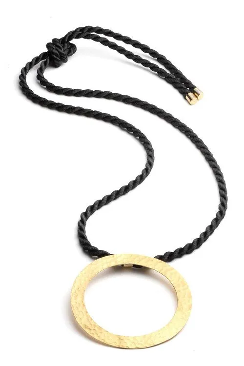 Gold Plated Brass Circular Necklace