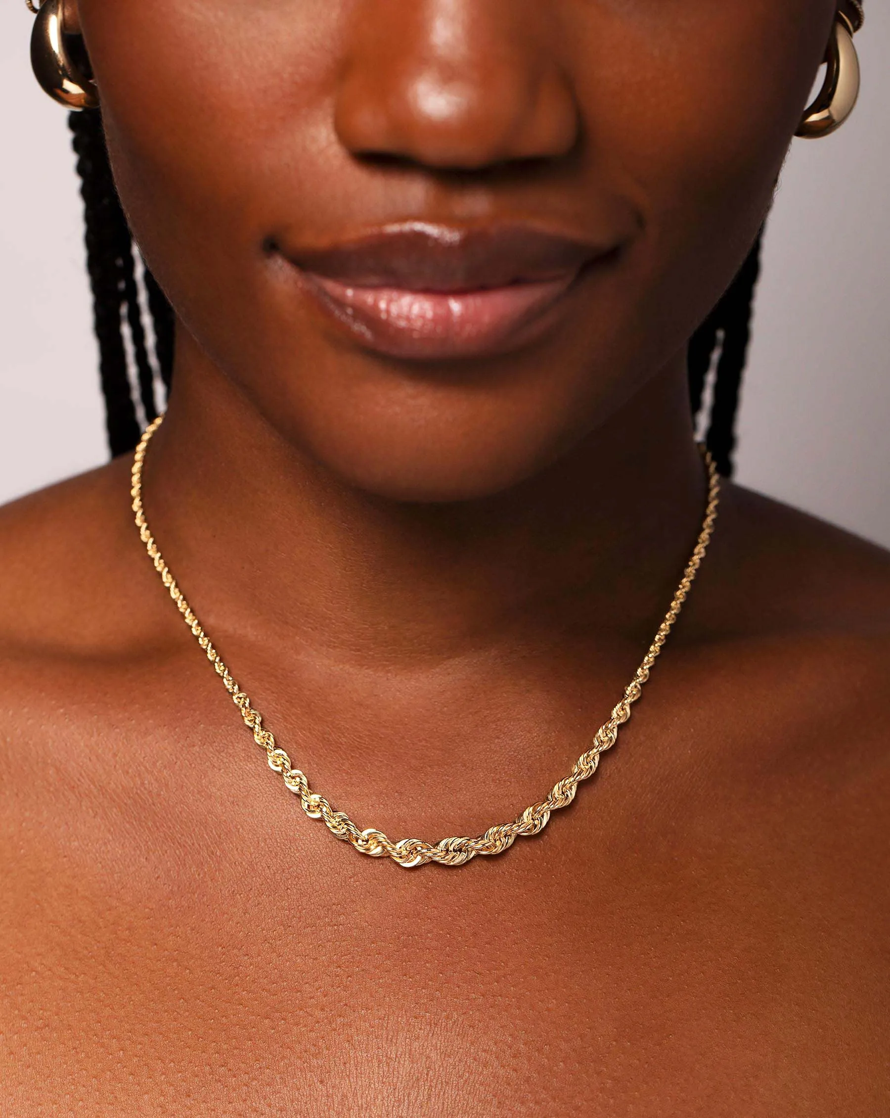 Graduated Rope Chain Necklace