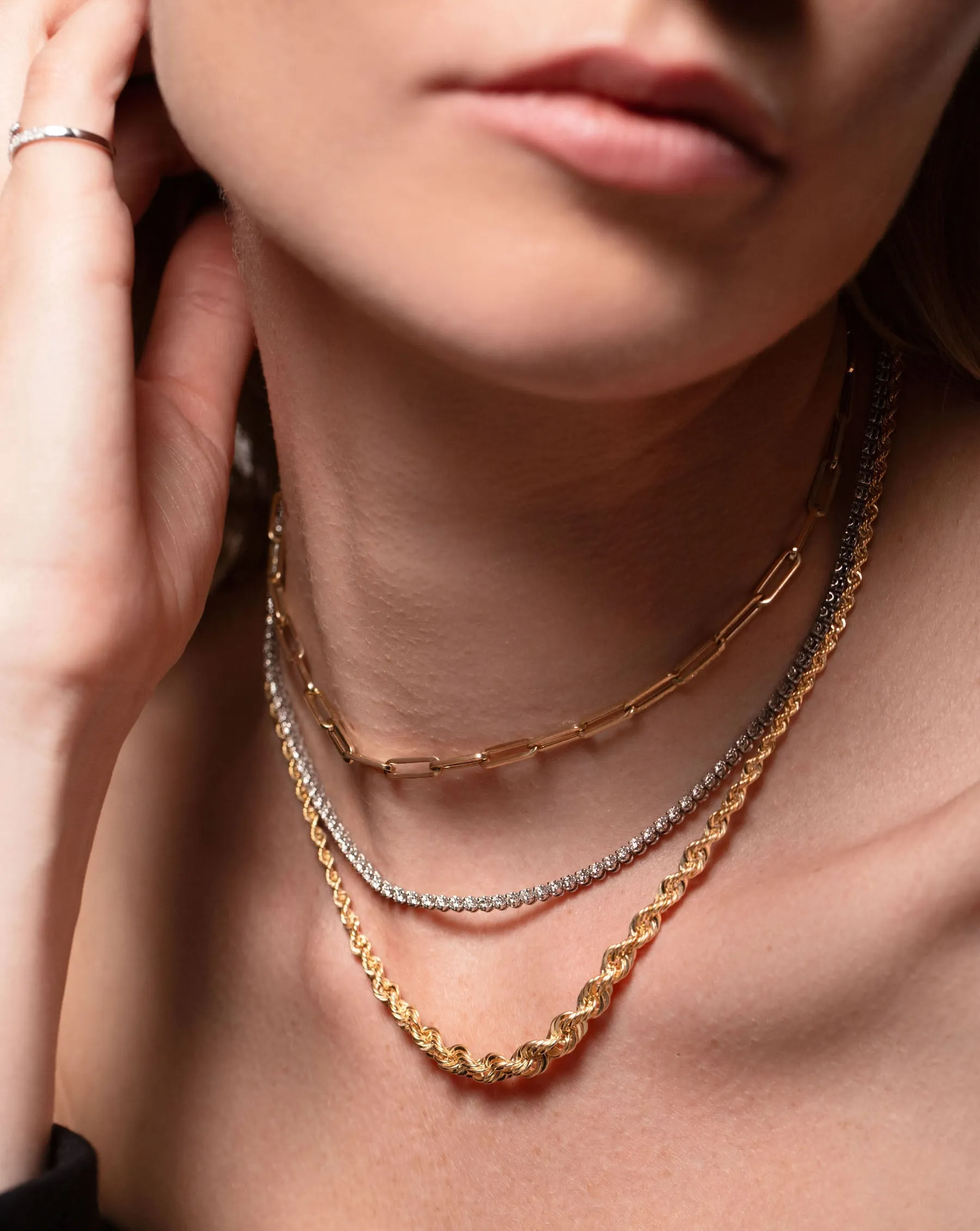 Graduated Rope Chain Necklace