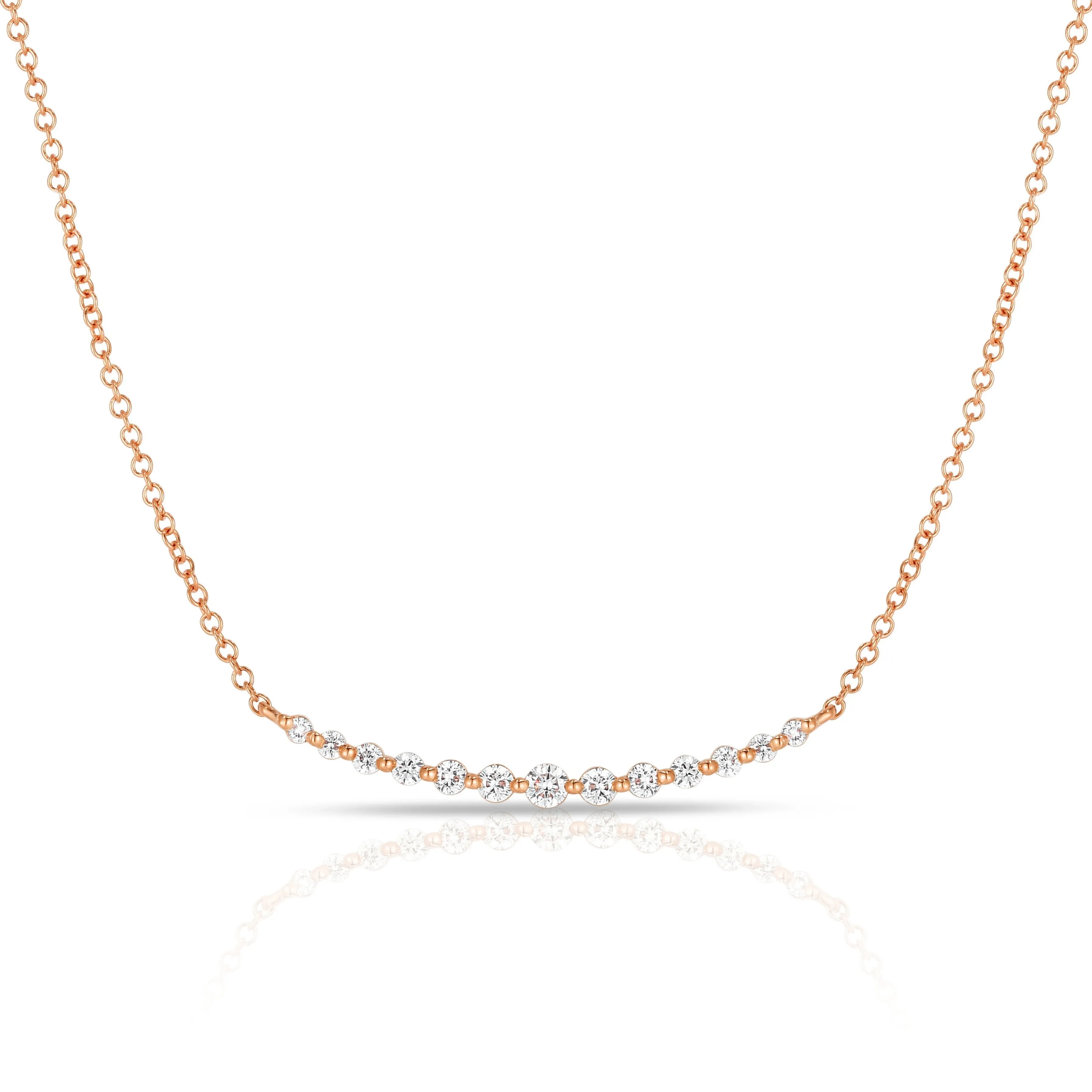 Graduated Single Prong Necklace