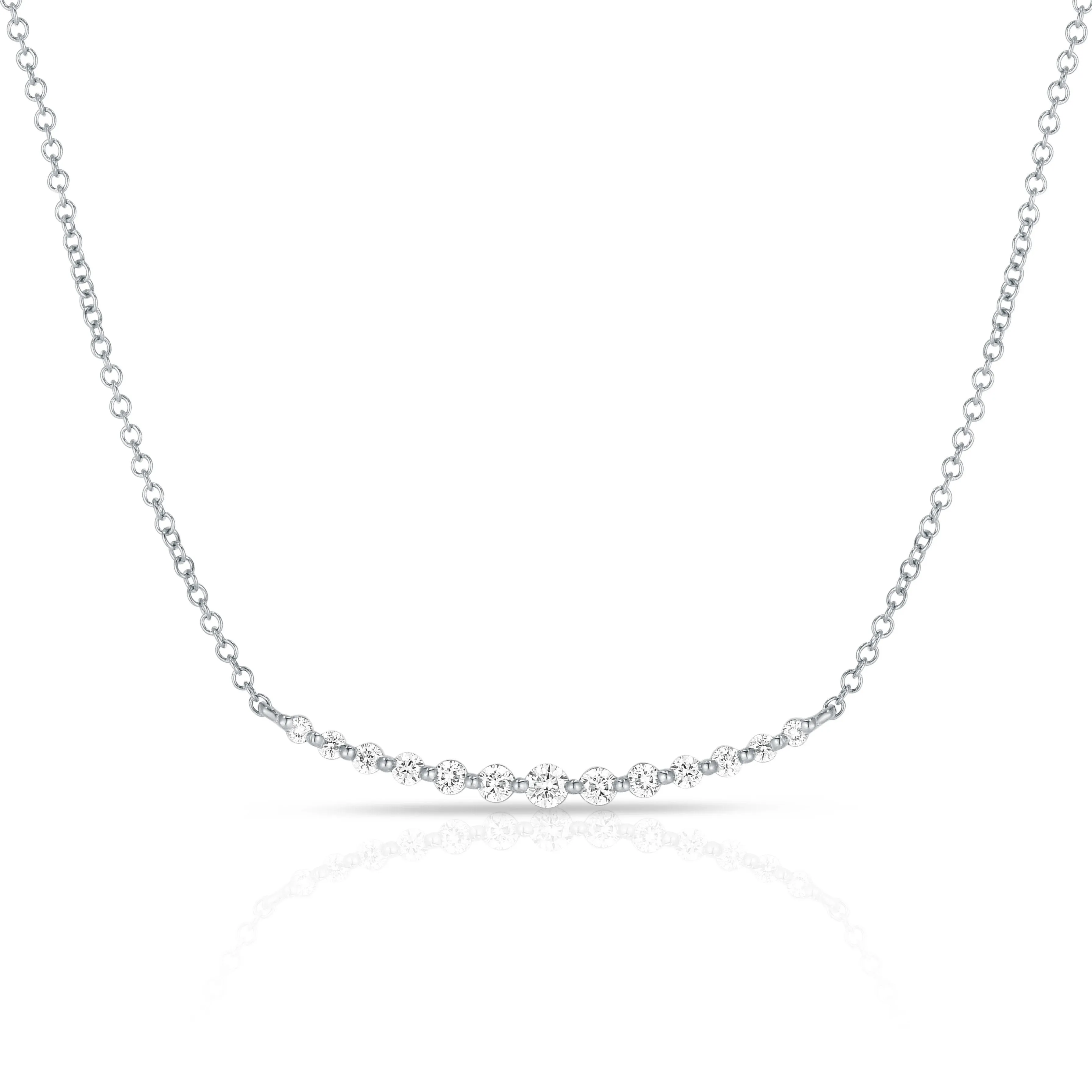 Graduated Single Prong Necklace