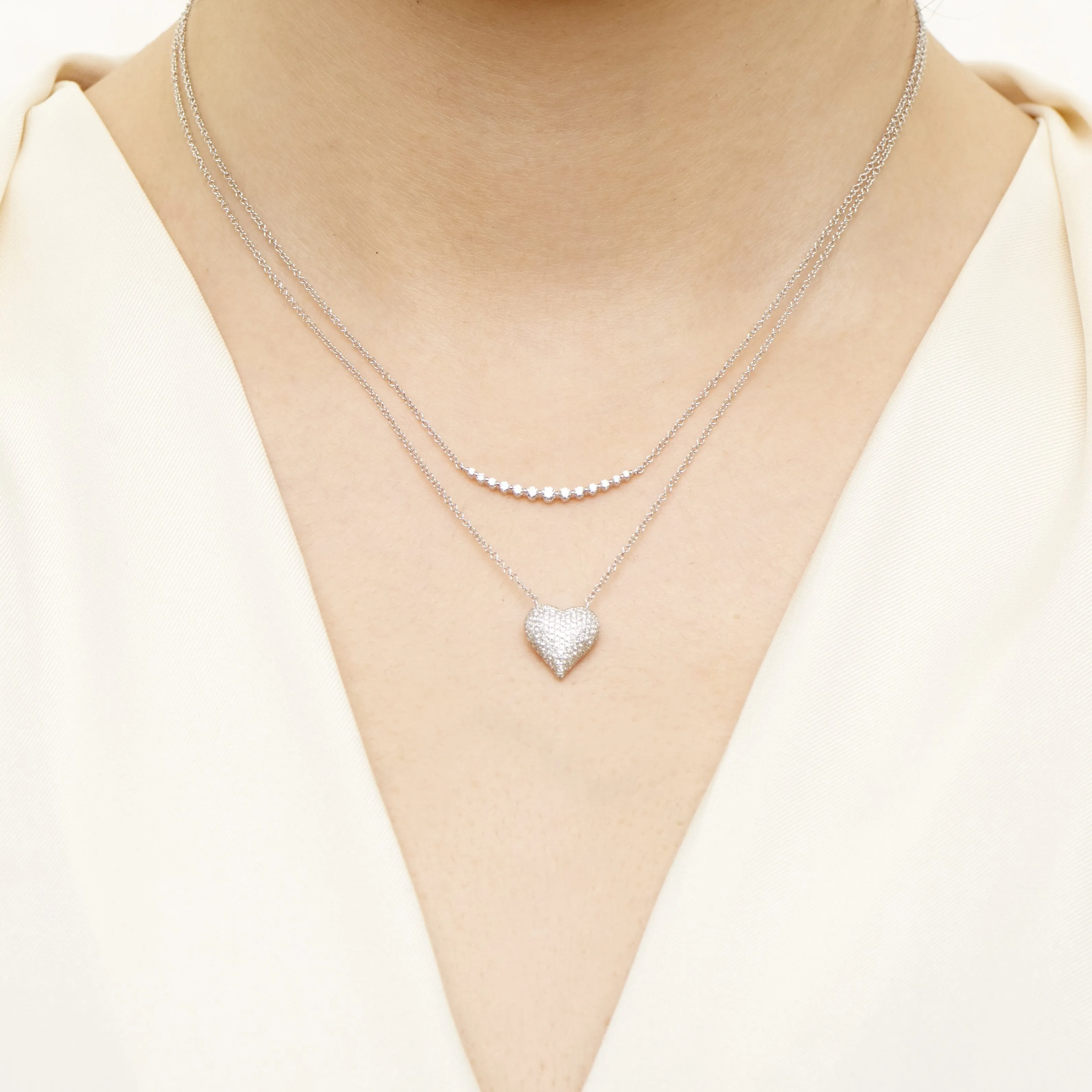 Graduated Single Prong Necklace