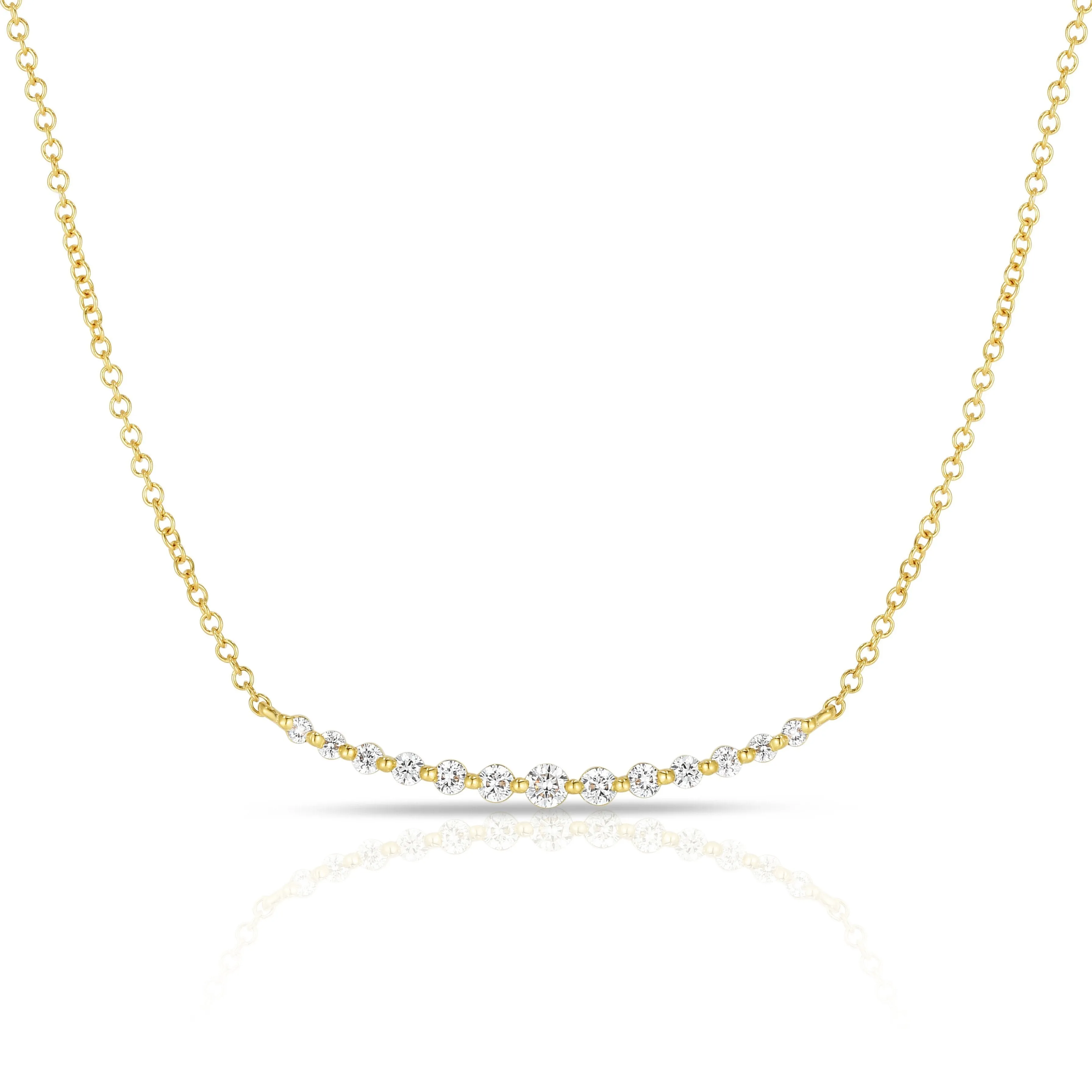 Graduated Single Prong Necklace