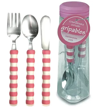 Gripables Utensils - Pink