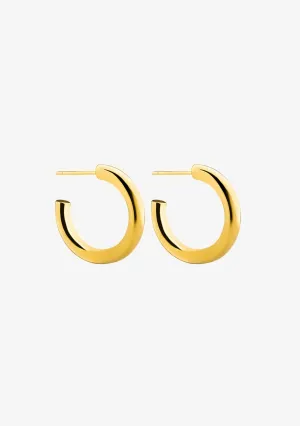 Hoop Earrings 25 Semi Gold